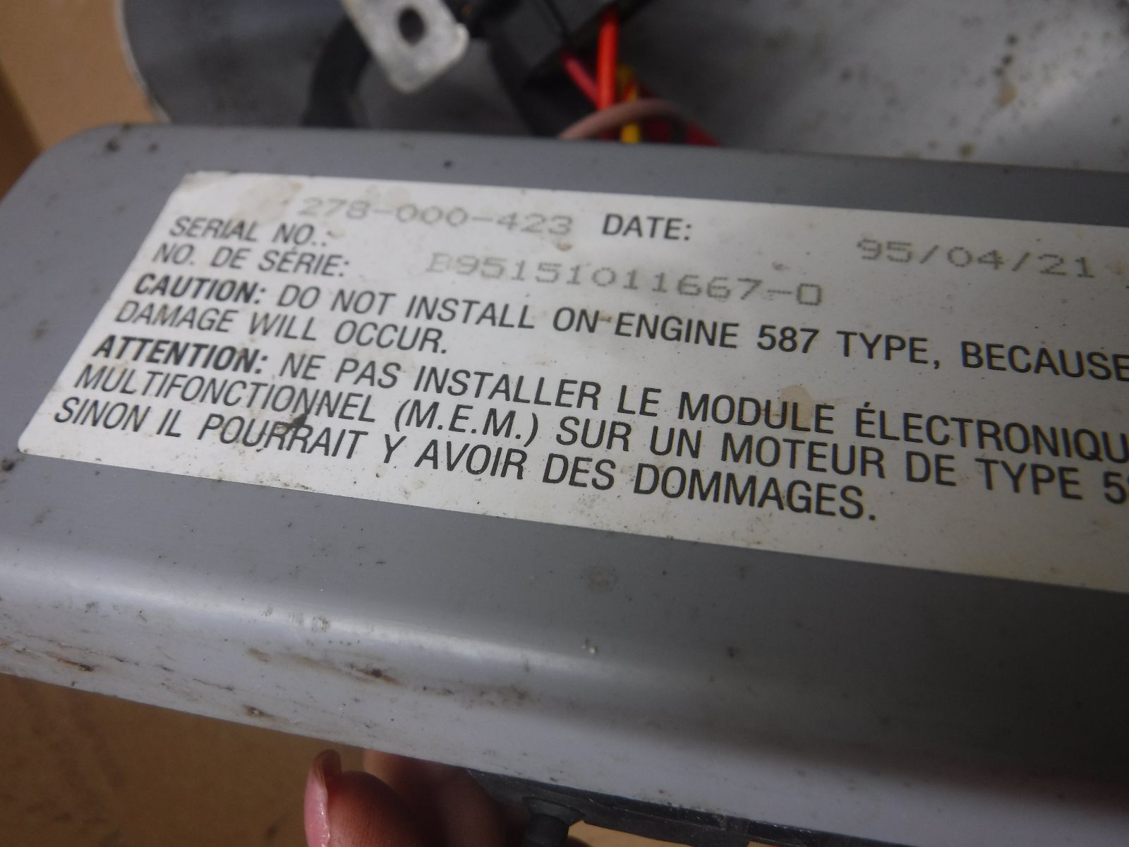 1995 SEADOO XP ELECTRICAL BOX W/ ECM 278000423 | eBay